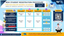NEW STUDENT REGISTRATION PROCEDURE FOR BACHELOR DEGREE STUDENTS